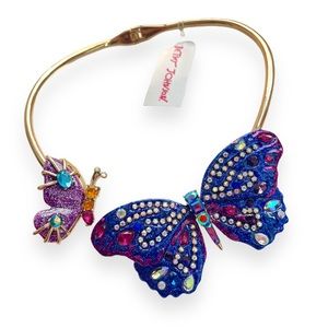 🌀 Betsey Johnson Butterfly Blitz Collar Necklace